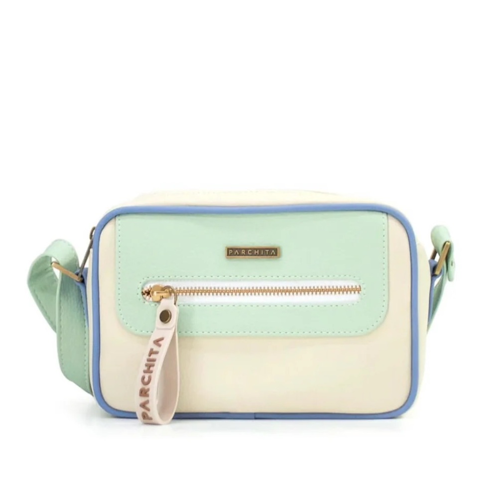 Parchita Cream & Mint Crossbody Bag